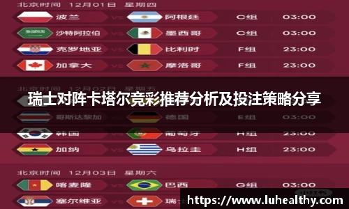 瑞士对阵卡塔尔竞彩推荐分析及投注策略分享