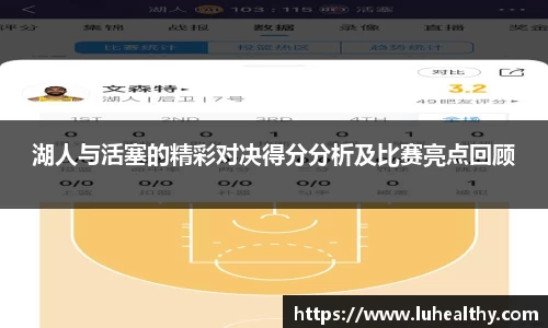 湖人与活塞的精彩对决得分分析及比赛亮点回顾