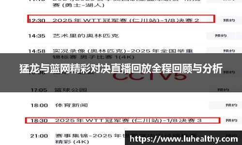 猛龙与篮网精彩对决直播回放全程回顾与分析